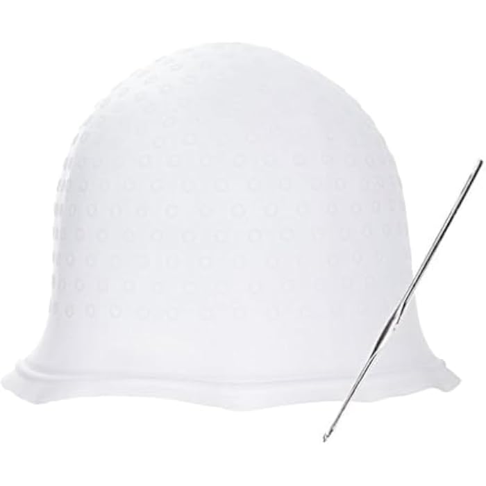 1 PCS Reusable Hair Coloring Highlighting Cap with Hook – Professional Silicone Cap for Salon & Home Use, Easy Pull-Through Hair Dyeing Tool for Streaks, Lowlights & Highlights - Image 1